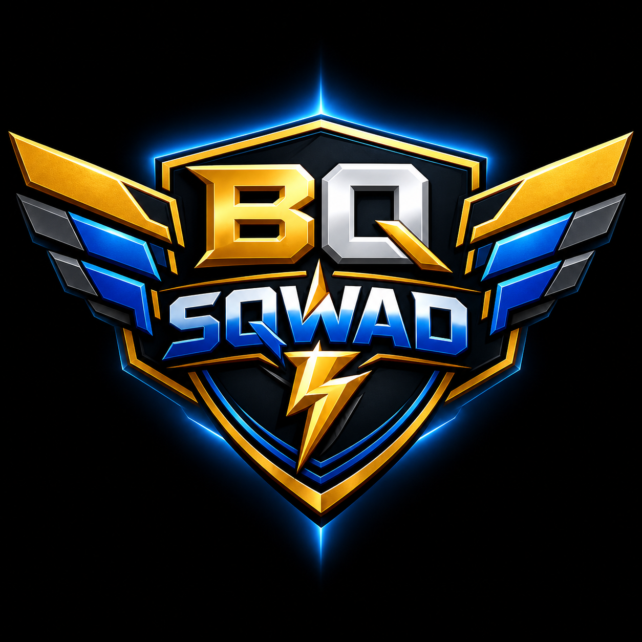 BQ Sqwad — official winged shield logo